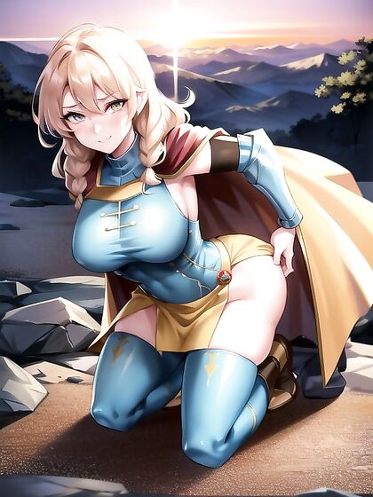 Blonde Muscles Flex in Hand-Drawn Hentai AI Image