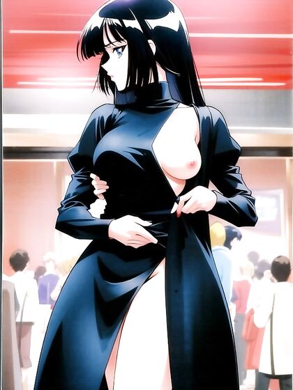 Skinny Blonde with Massive Breasts Seduces in Steamy Hentai AI Image