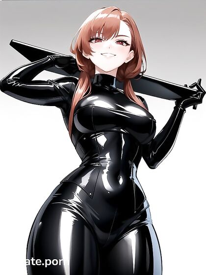 Blonde in Latex Suit Seduces You in Sensual Hentai AI Image