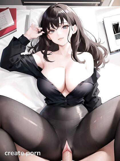 Pale-Skinned Beauty Enjoying Intense Missionary Action in Hentai Hentai AI Image