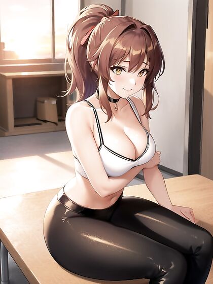 Cute Girl 18+ Shows Off Her Medium-Ass in the Locker Room Hentai Fun