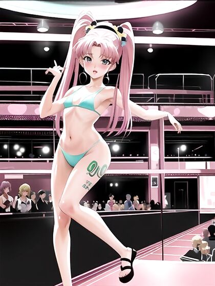 Pale-Skinned Teen 18+ Tempts with Horny Hentai AI Image