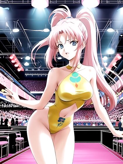 Horny Pink-Haired Girl 18+ Dances seductively in Steamy Hentai AI Image