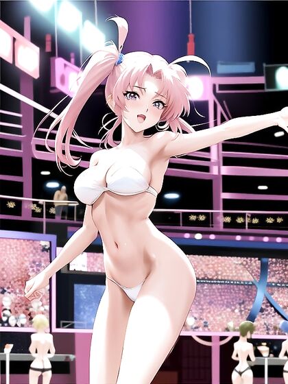 Naked Pigtails with Pale Skin in Seductive Hentai AI Image