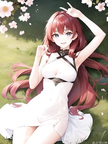 Red-Haired Model Enjoys Long-Length Pleasure in Steamy Hentai AI Image