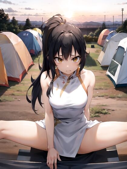 Crowded Room with Muscular Stud in Tent for Intense Hentai Pleasure