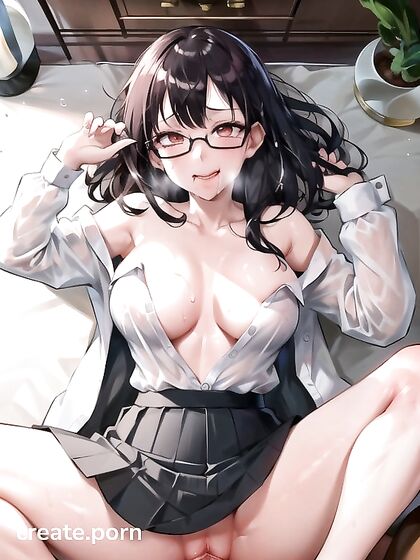 Top-Down Office Pleasure - A Solo Hentai Ai Erotic Adventure