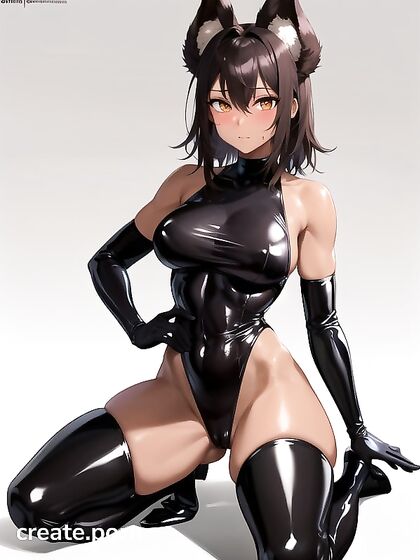 Fit Dark-Skinned Beauty Seduces in Latex Gloves for Steamy Hentai Pleasure