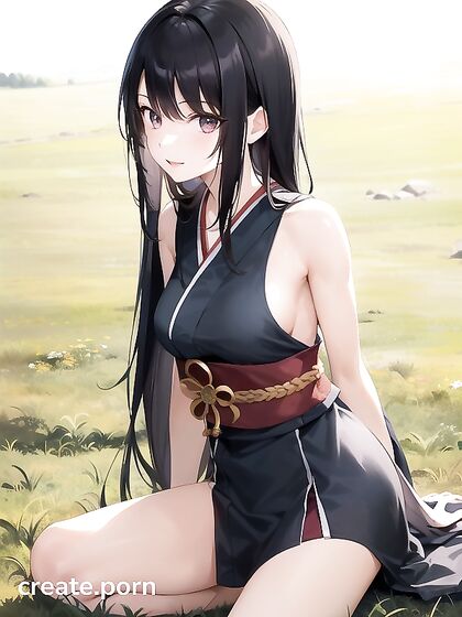 Cute Black-Haired Beauty Enjoying Intense Noon Hentai Pleasure