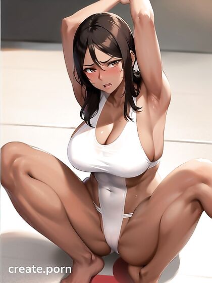 Embarrassed Girl 18+ Shows Off Her Tan Lines and Bush in Hentai Fun