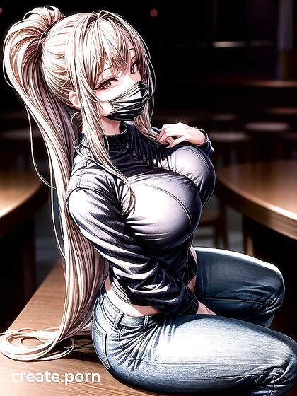 ThickWaisted Beauty in Tight Jeans Shows Off Her Massive Ass in Hentai AI Image
