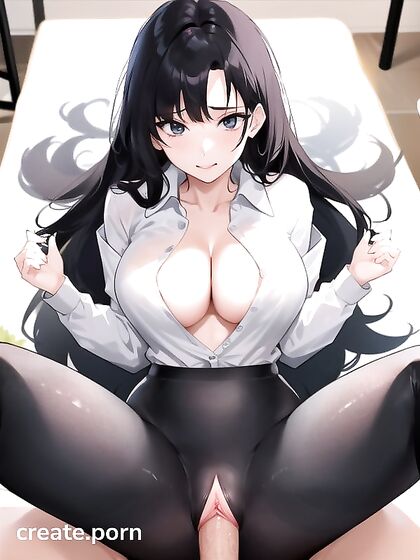 Pale-Skinned Beauty Enjoys Thick Action in Seductive Hentai AI Image