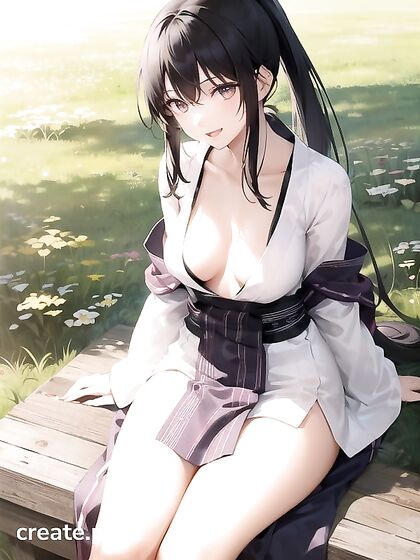 Fit Meadow Enjoys Intense Noon Pleasure in Erotic Hentai AI Image