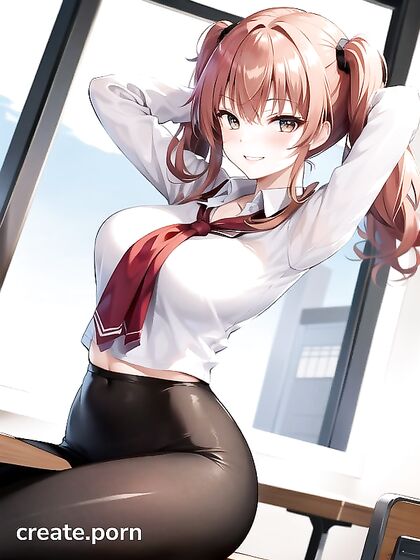 Pale-Skinned Beauty with Big Breasts Teased in Leggings for Ultimate Hentai Pleasure