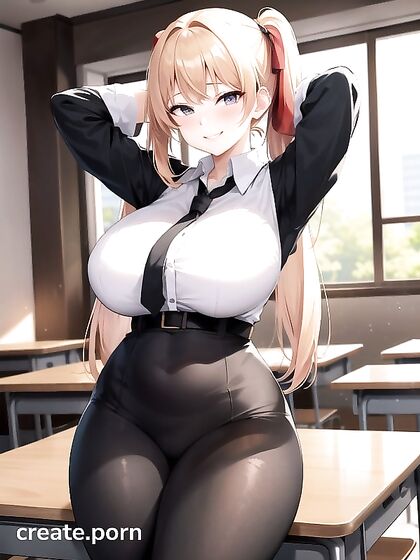 Mischievous Chick with Large Breasts Teases in Her Skirt for Steamy Hentai Fun
