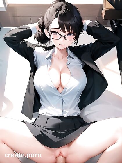 Office Lady Shows Off Her Curves in Skirt for Seductive Hentai Fun
