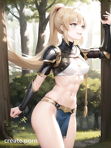 Blonde Warrior Babe in Shining Armor Seduces You in Hentai Fantasy