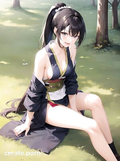 Pale-Skinned Beauty inKimono Enjoying Intense Hentai Pleasure