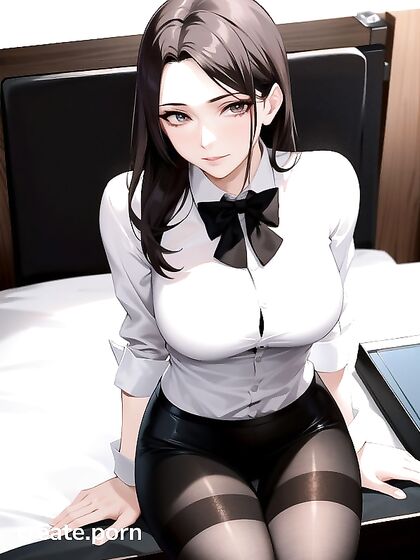 Hot Fit Teacher in Stockings Tempts You in naughty Hentai AI Image
