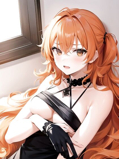Shocked 18-Year-Old Shows Off Her Decollete in naughty Hentai AI Image