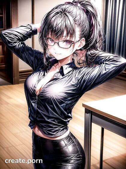 Small Breasts and Decollete Temptation in Seductive Hentai AI Image