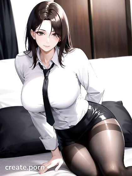 MatureTeacher in Stockings Teases with Seductive Moves in Hentai AI Image