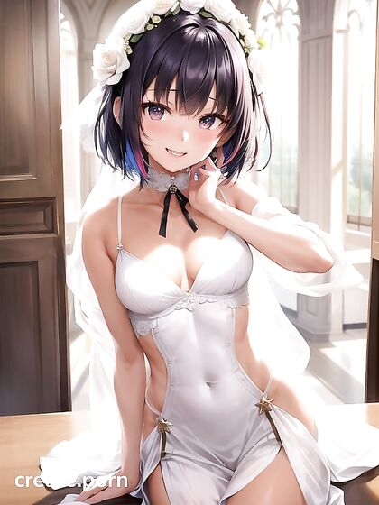 Glasses and Hair Ribbon Girl 18+ in Wallpaper Background for Steamy Hentai AI Image