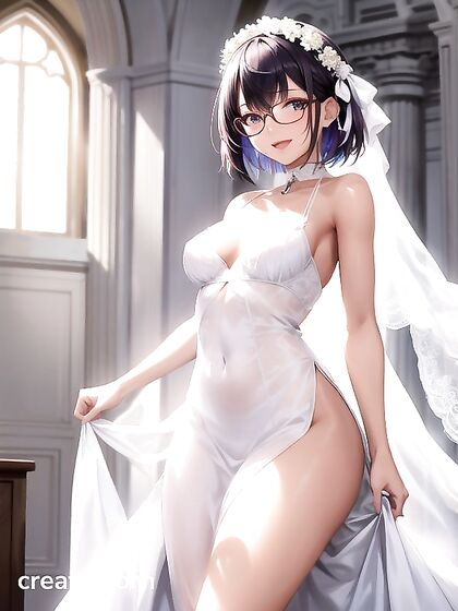 Busty Bobcut Beauty in a Sultry Hentai Pose