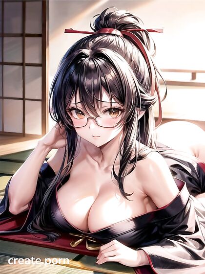 Light Brown Beauty in Off-Shoulder Outfit Shows Her Busty Perfection in Hentai AI Image