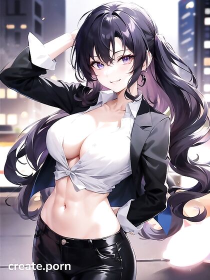 Fit Curvy Goddess in Blouse Explodes in Ecstatic Hentai Pleasure