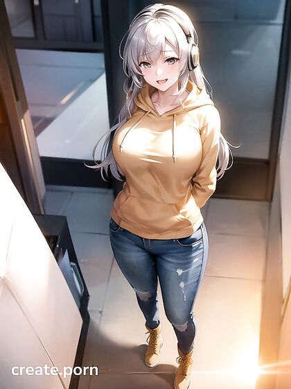 Natural Breasts Glow at Sunset in Seductive Hentai Solo Session