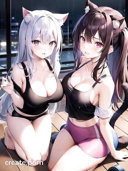 Thick Curves Unleashed - Bottom-Up Action in Steamy Hentai AI Image