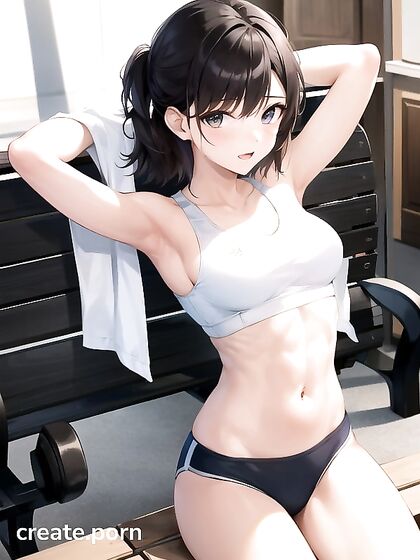 Cute and Fit Girl 18+ Shows Off Her Tan Lines in Seductive Hentai AI Image