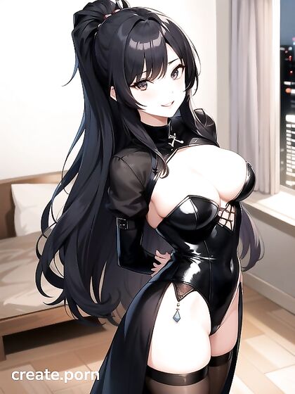 Sensual Black-Haired beauty Enjoys Passionate Bedroom Fun in Hentai Bliss