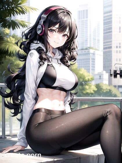 Rounded Ass in Tight Leggings - A Seductive Black-Haired Hentai Fantasy