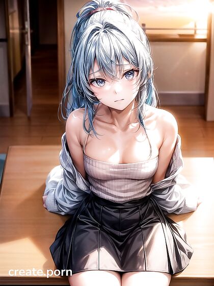 Large-Assed beauty in Sweater Enjoying Passionate Sunset hentai Pleasure
