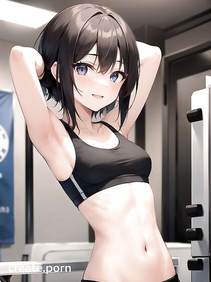 Small Breasts Teen 18+ Exploring Solo Pleasure in Sensual Hentai AI Image