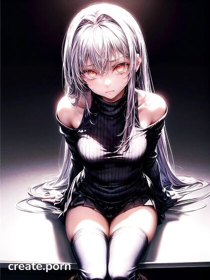 Noon Delights - Sweater and Boot-clad Goddess in Steamy Hentai AI Image