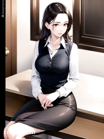 Skinny Teacher Gets Wild in Seductive Seated Hentai AI Image