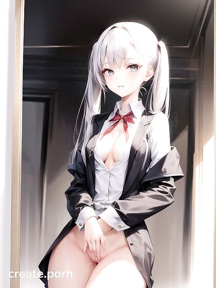 Pale-Skinned Beauty in Bottom-Up Hentai Pleasure Session