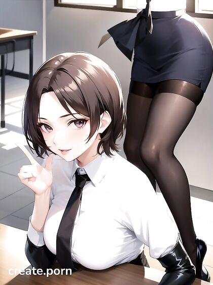 Skinny Girl 18+ with Small Breasts Gets naughty in Classroom Hentai AI Image