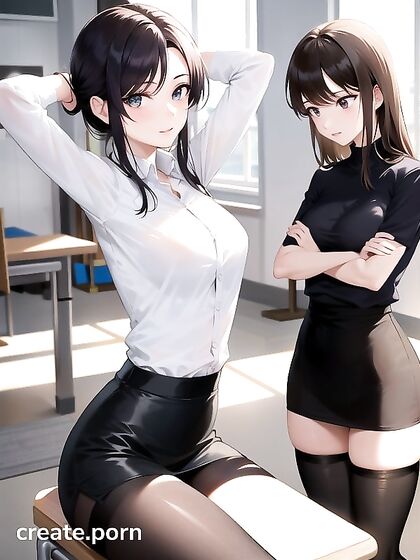 Skinny Teacher Seduces Her Students in Explicit Hentai AI Image