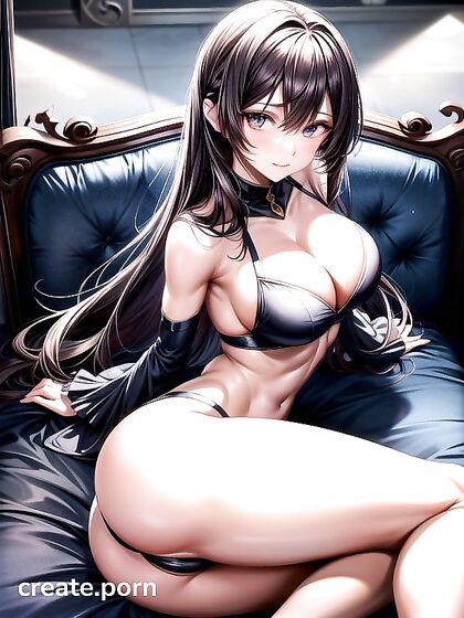 Glowing-Eyed Beauty Shows Off Her Massive Ass in Steamy Hentai AI Image