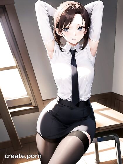 Teacher Makes Students Raise Their Arms for Naughty Classroom Hentai Fun