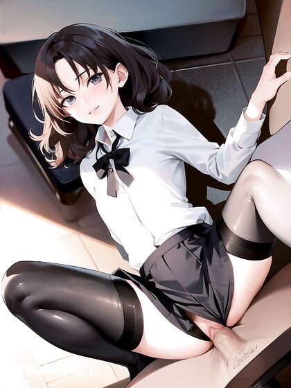 Skinny Teacher Seduces Her Class in naughty Classroom Hentai AI Image