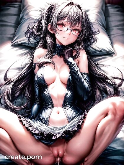 Cumshots on Pale Skin with Black-Haired Beauties in Seductive Hentai AI Image
