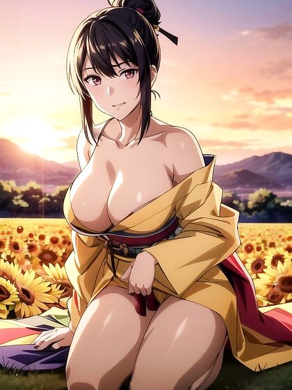 Black-Haired Beauty Shows Off Her Rounded Ass in Seductive Hentai AI Image