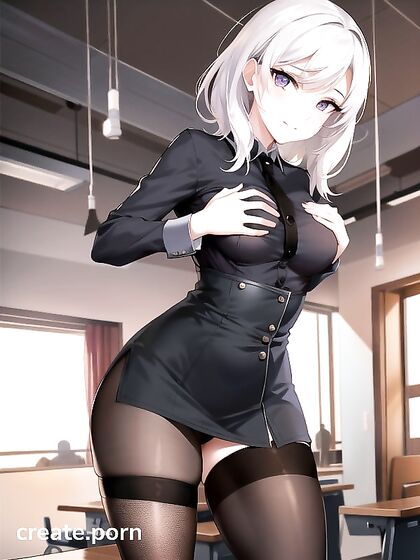 Small Breasts Student in Classroom for Intense Hentai Pleasure