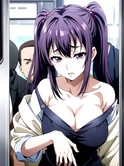 Pigtails and Cleavage - Intense Image in Hentai AI Porno