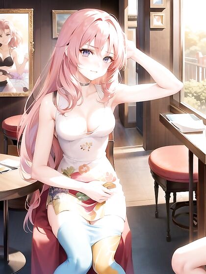 18-Year-Old Pink-Haired Fitness Goddess in Seductive Hentai AI Image